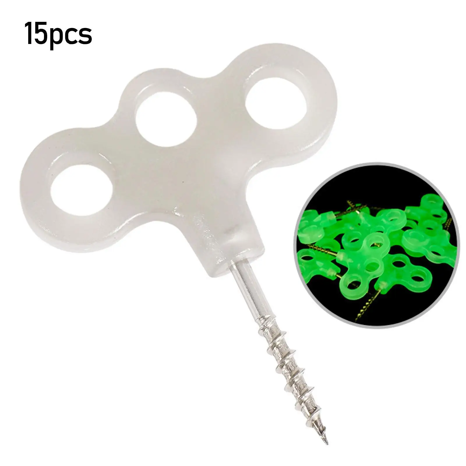 Three Hook Threaded Nail Luminous Screw Multipurpose Tent Nails Twisting Nail Stainless Steel Deck Nails for Accessories