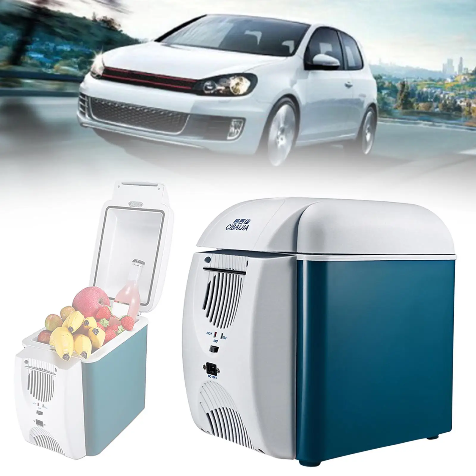 Car Refrigerator 12V 7.5L Fast Cooling DC Powered for Vehicle