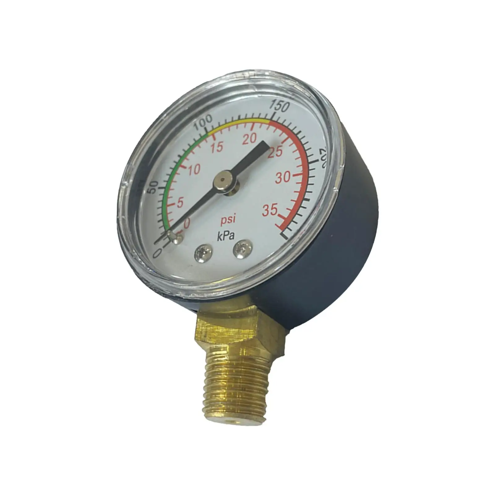 Pressure Gauge for Swimming Pool Accuracy Lightweight Dual Scale Dial Display Pool Sand Filter Pressure Gauge for Hot Tubs Accs
