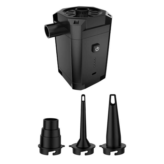 Electric Air Pump Inflator/deflator Pump Rechargeable Air Pump with 3 Nozzles