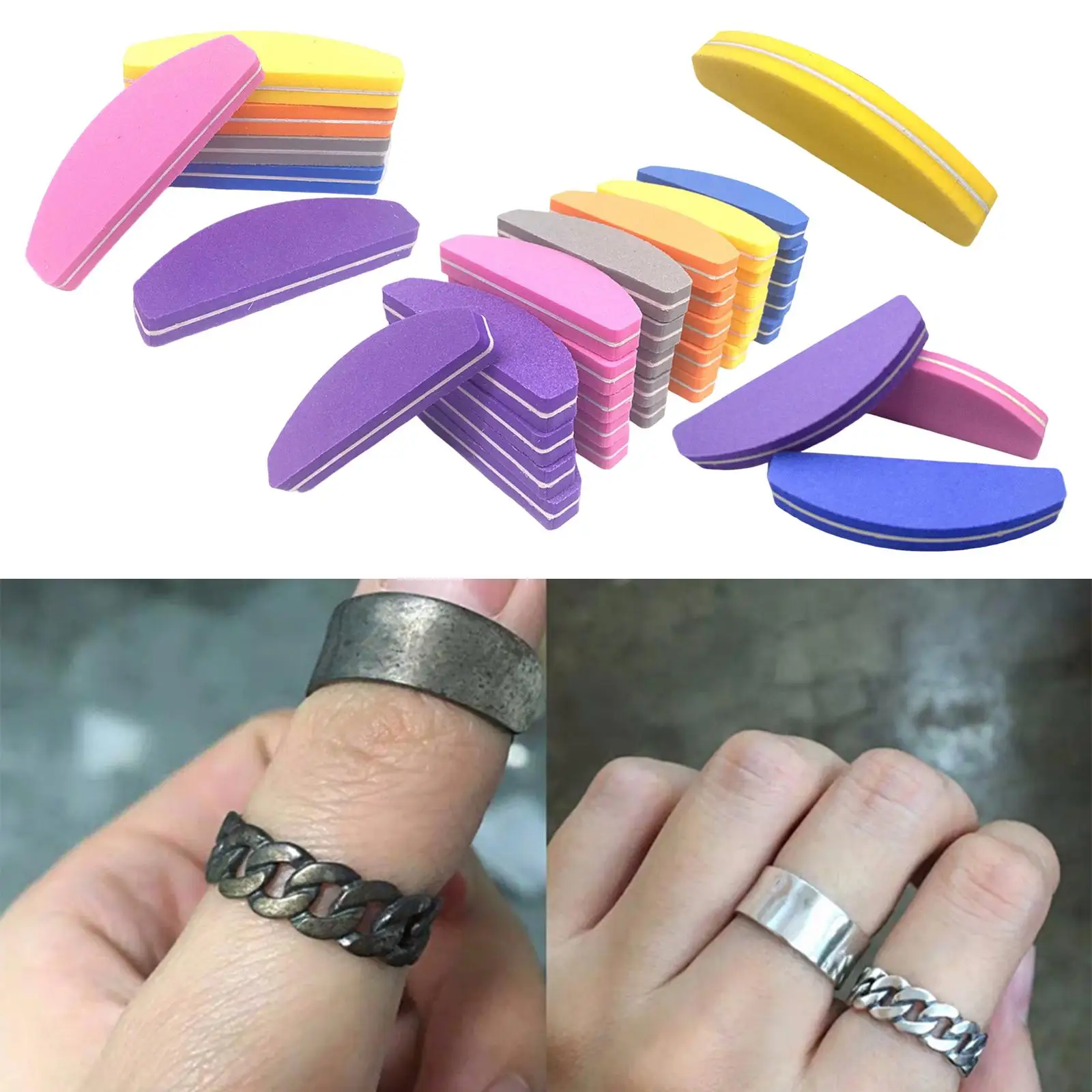 40x Nail Buffer Blocks 100/180 Grit Manicure Tools Nail Accessories
