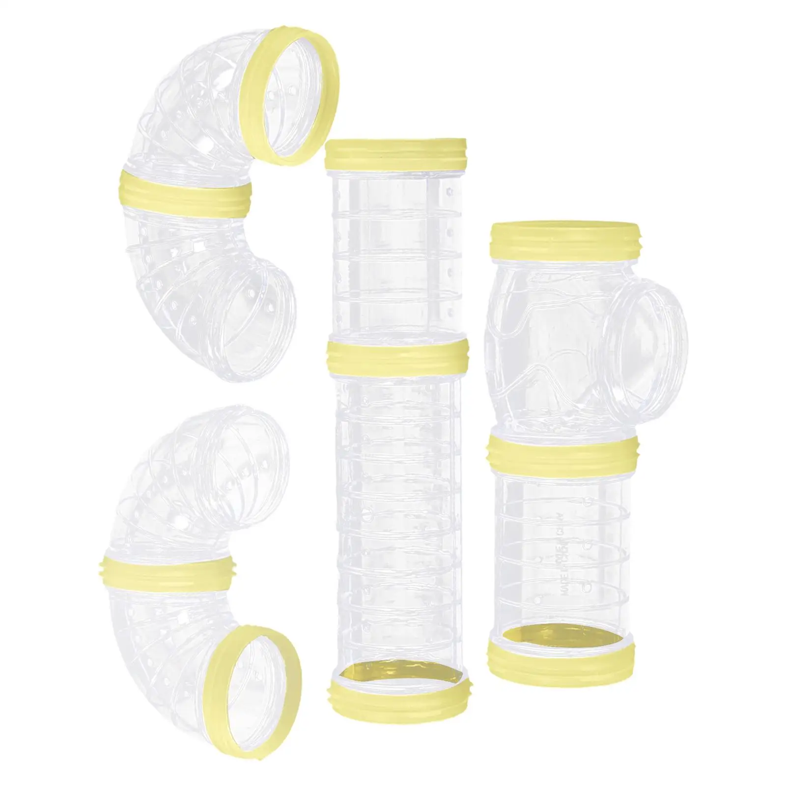 8 Pieces Multifunctional Hamster Tubes Set Connection Tunnels for Small Pets