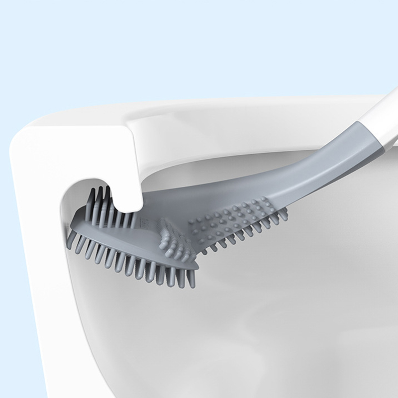 Description Picture 5 of itemGolf Silicone Toilet Brushes with Holder Set Long Handled Toilet Cleaning Brush Black Modern Hygienic Bathroom Accessories