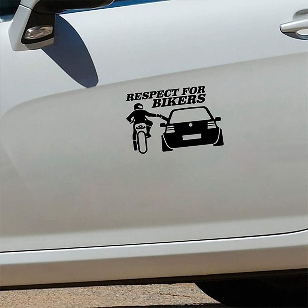 13x20cm Autoaufkleber Respekt für Biker Aufkleber Lustige Wrap Vinyl für Auto Türgriff Aufkleber Körper Autozubehör Dekoration – Detail 6