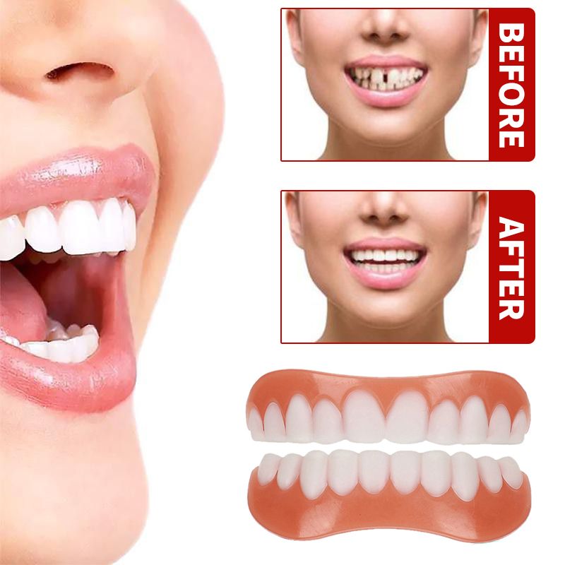 Best of Silicone False Teeth Upper Lower Veneers Perfect Laugh Veneers Dentures Paste Fake Teeth Braces Dental Products Oral Care Reviews & Tips