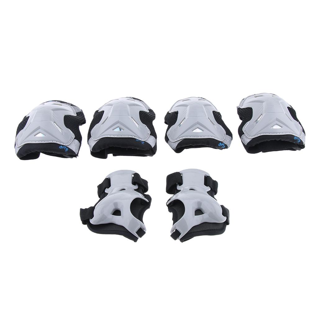 6PCS Skating Bike Protective Gear Safety Knee Elbow Pad Set Cycling Skating