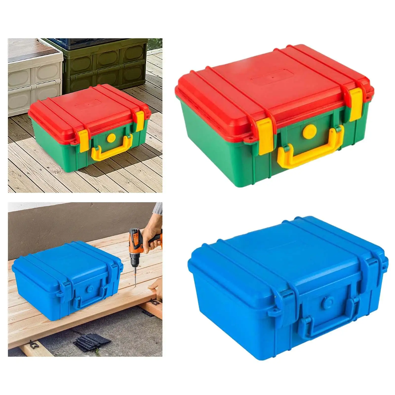 Tool Case with Sponge Shockproof Carrying Large Space Protection Impact Resistant Tool Box for Household Outdoor Gear