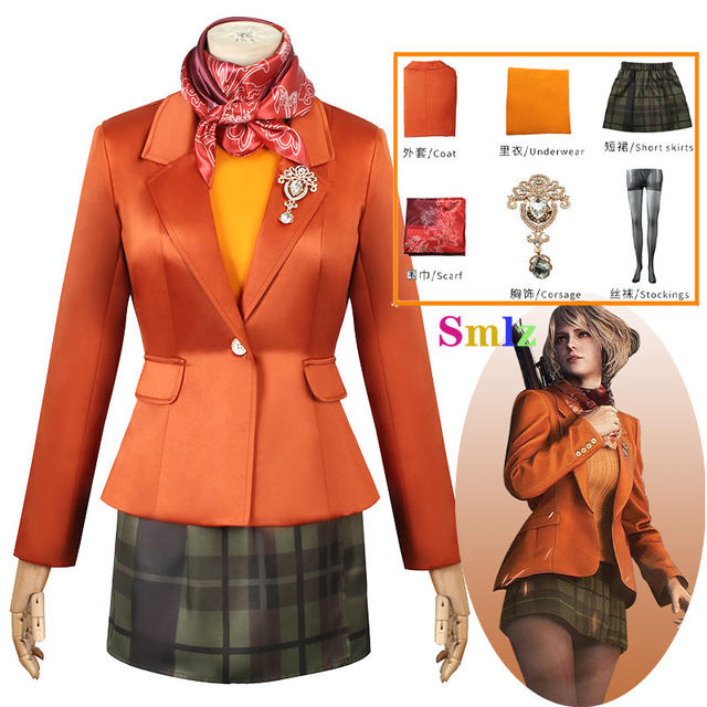 Gvavaya Game Cosplay Resident Evil 4 Ashley Graham Cosplay Costume Ash