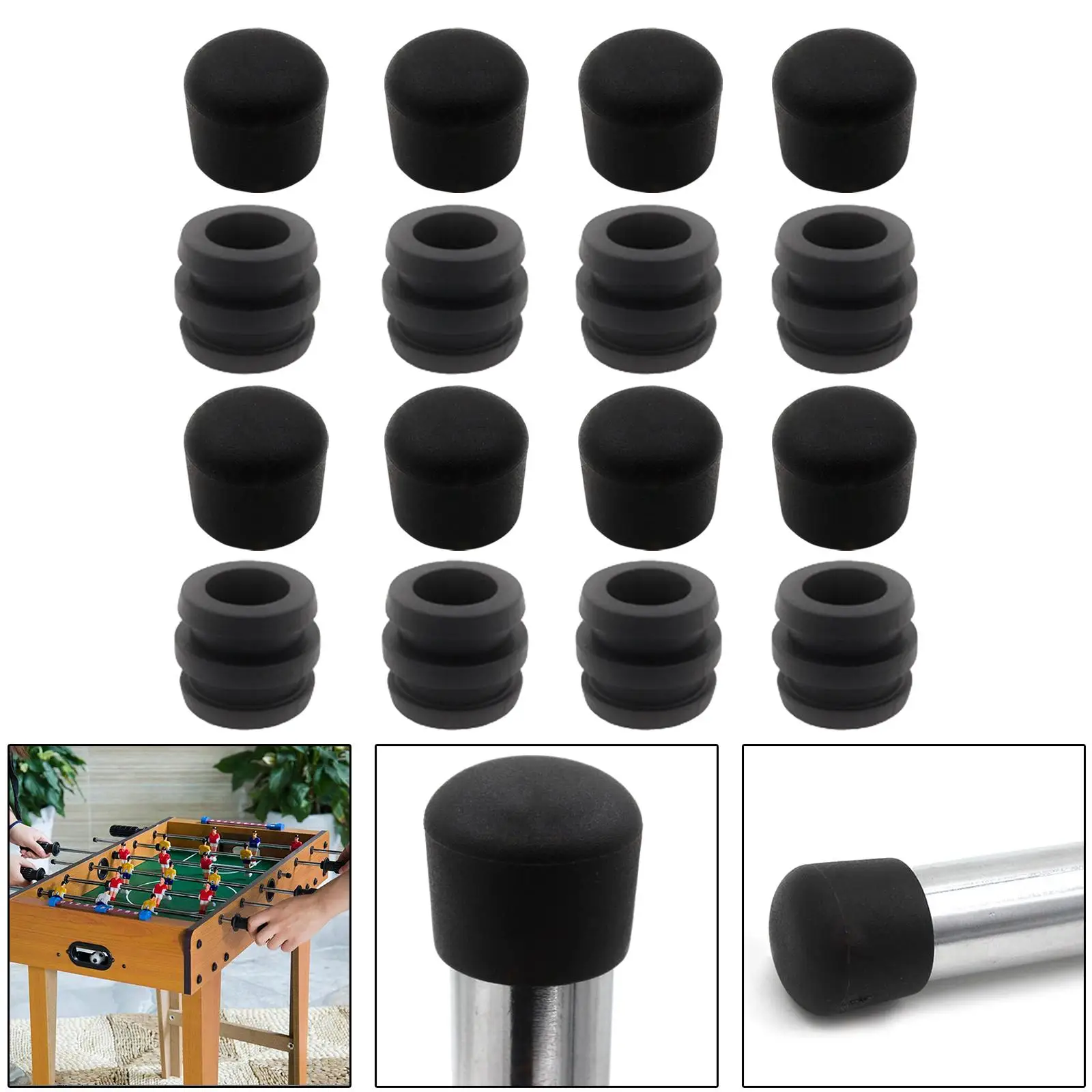 Rod Bumpers End Caps Components Durable Table Soccer Fussball Universal