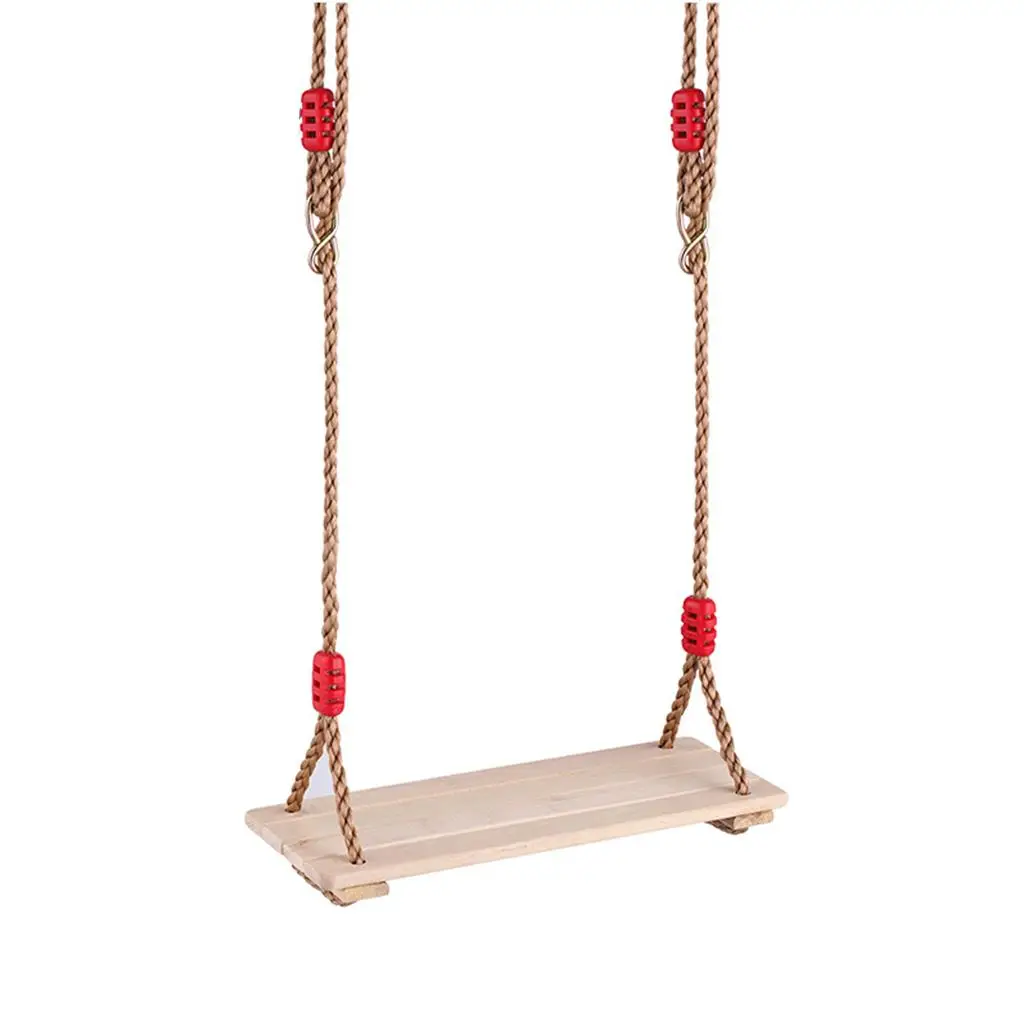 100KG Load Bearing Swings Fun Wooden Swing for Adults & Kids, Hanging Seat Swing