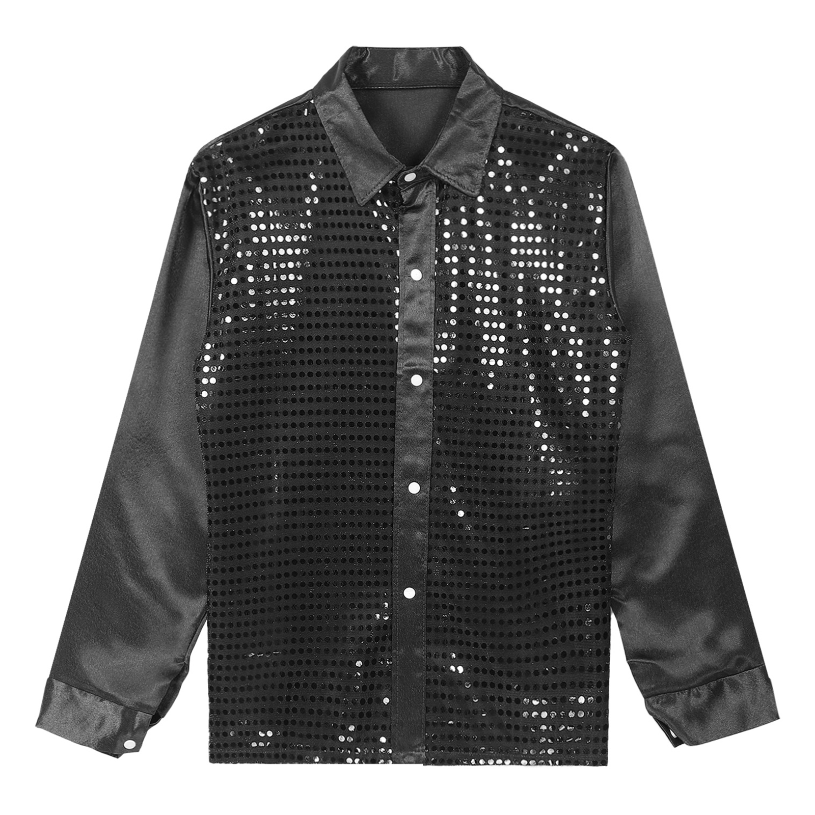 Männer Hip Hop Jazz Latin Dance Tops Langarm Shiny Pailletten Revers Hemd Tops Nachtclub Party Pole Dance Leistung Dancewear – Detail 22