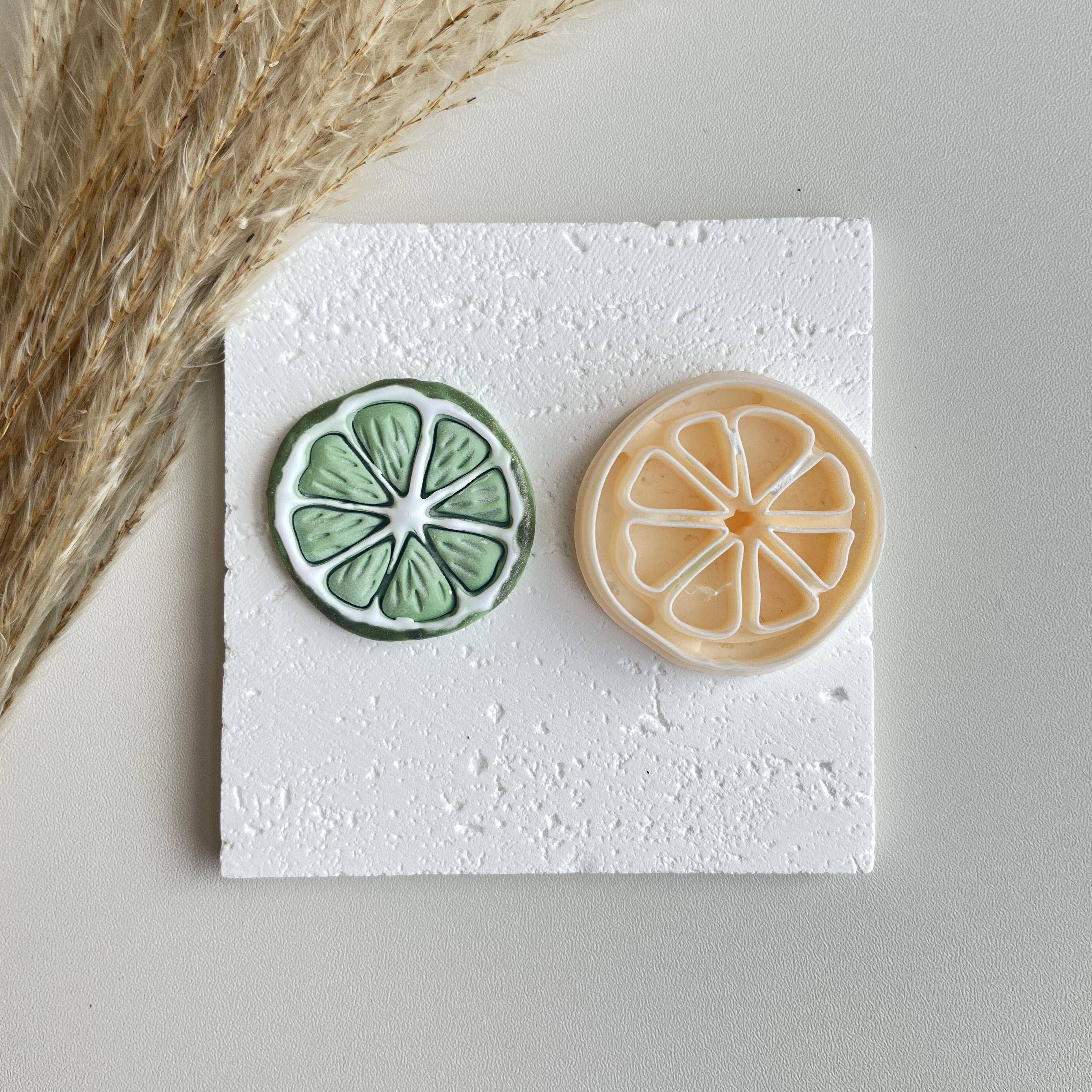 Zitronen scheibe Polymer Clay Formen schöne Frucht scheibe Serie Schneid form Cutter für DIY Ohrringe Schmuck Abzeichen Dekoration machen – Detail 1