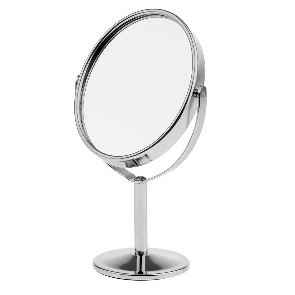 Women Makeup Cosmetic Stand Mirror Sided Magnifying Oval Girl Gift