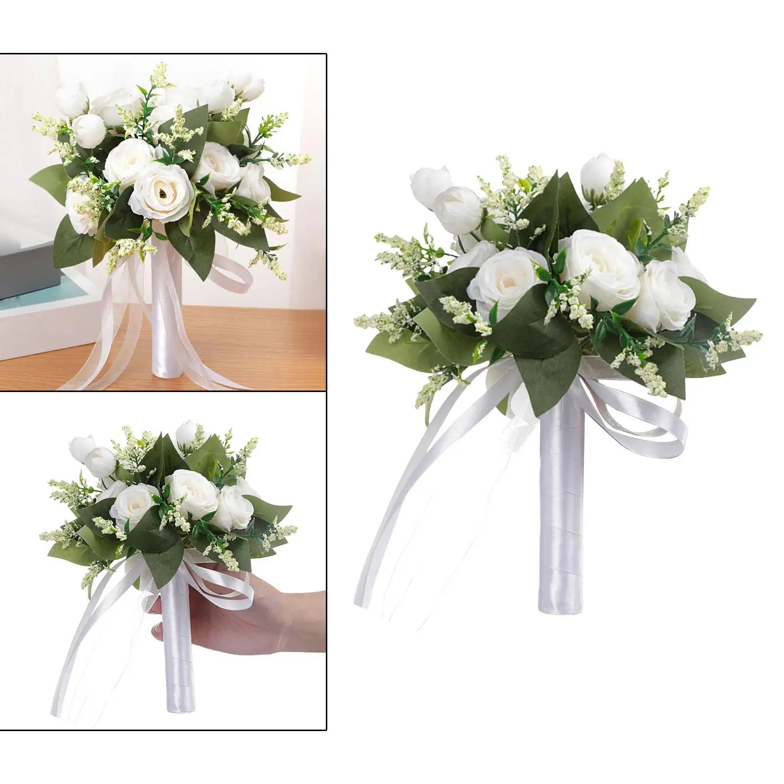 Artificial Bridal Wedding Bouquets Rose Flower Floral Silk Cloth Artificial Flowers for Home Outdoor party