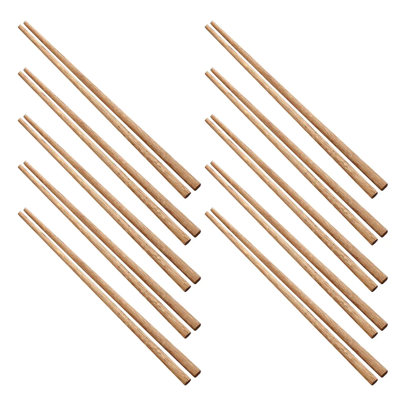 10 Pieces Wood Chopsticks Rustic Nonslip Reusable Dinnerware Utensils Kids Chopstick Set for Ramen Hotel Restaurant Hot Pot