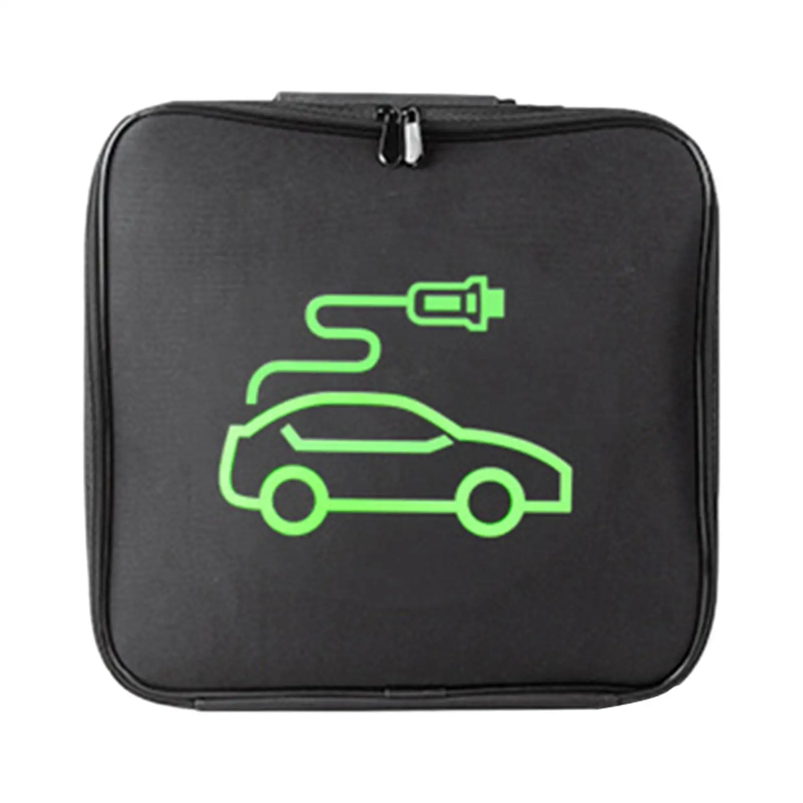 Jumper Cables Bag for Zipper Closure Accessories for Electric Vehicles Oxford Cloth Square Car Charging Cable Storage Bag