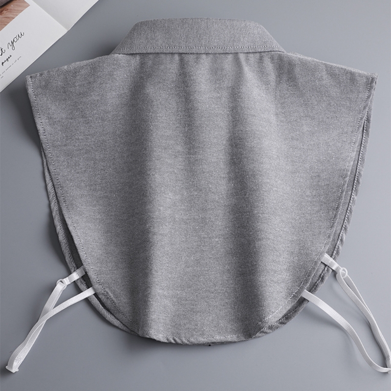 Herren Büro abnehmbar dickig einfarbig Knopf falschen Kragen Revers halbes Hemd dxaa – Detail 6