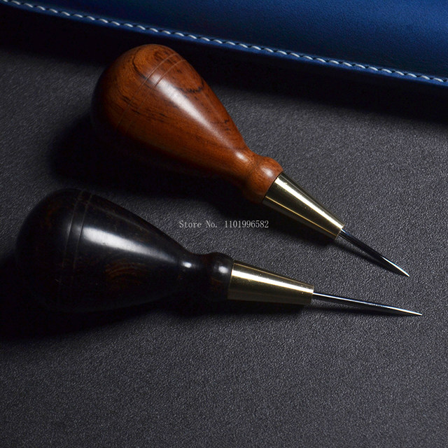 Wooden Handle Awl Diy Handmade Leather Goods Cloth Piercing - Temu