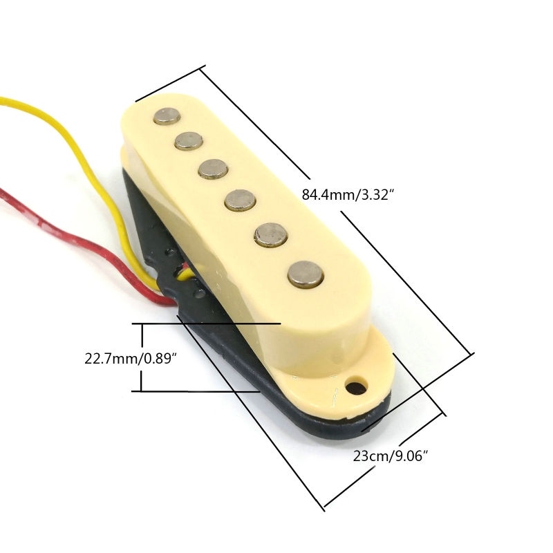 Strat Style E-Gitarren-Tonabnehmer-Set, Single-Coil-Tonabnehmer geladen, hoch ohne Tonabnehmer, Ersatz passend für 6-saitige Gitarre – Detail 6