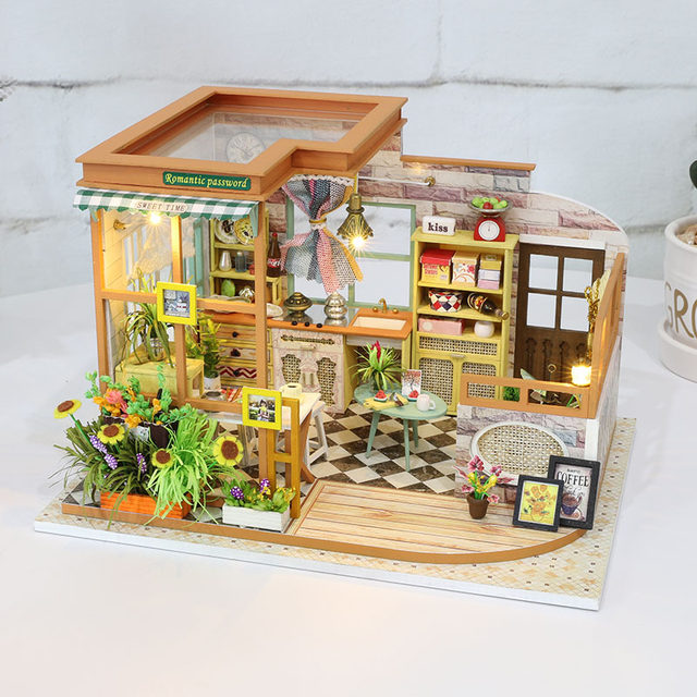 Casa delle bambole in miniatura fai da te Jenny serra casa delle bambole in  legno giocattoli regali - AliExpress