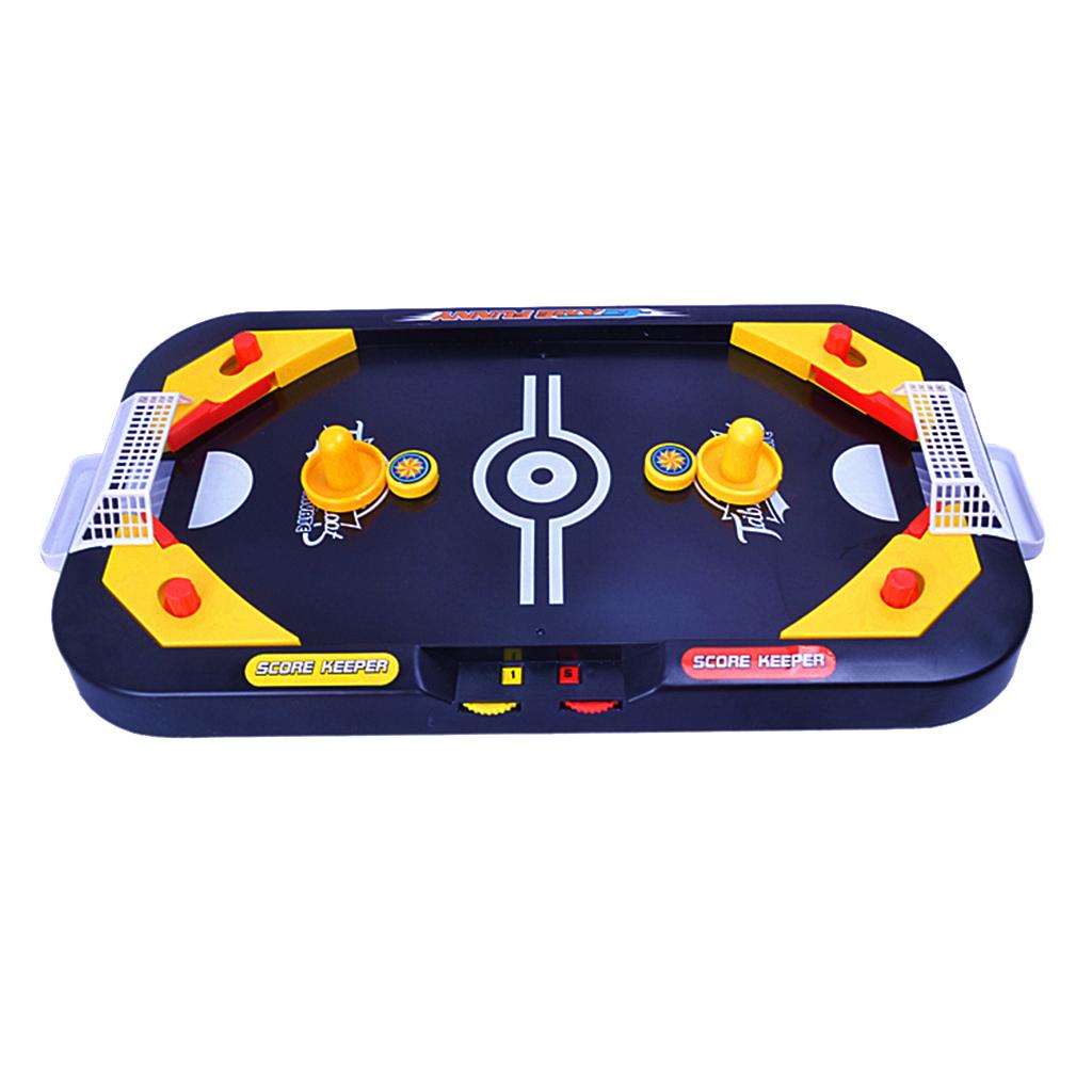 MagiDeal High Quality 2in 1 Desktop Puck Battle Kids Play Air Hockey Table Game Interactive Toy Gift Indoor Outdoor Play Games