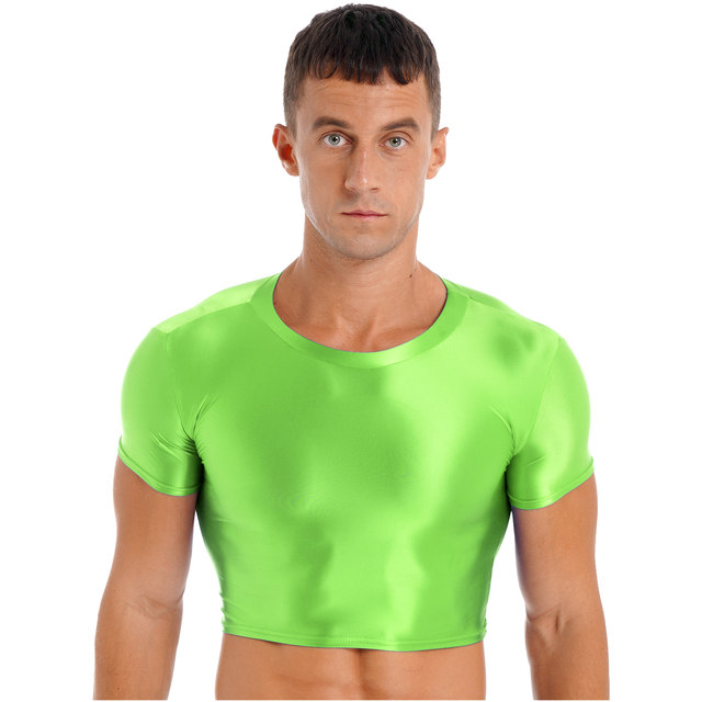 Men Number Printed Crop Top O-Neck Short Sleeve T-shirt Football