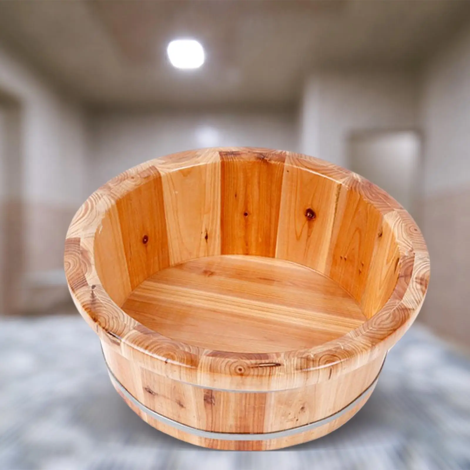 Cedar Wooden Foot Basin Tub Bucket for Foot Bath Massage Spa Sauna Soak Wood Foot Spa Bath Basin Tub