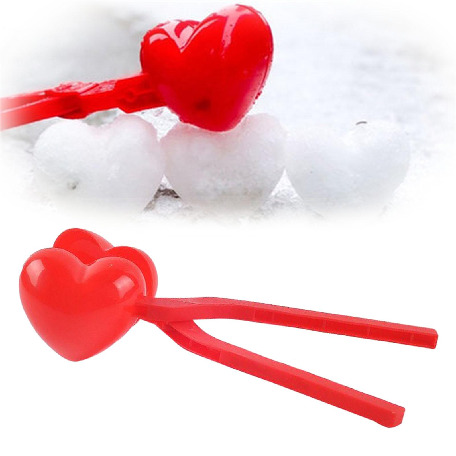Outdoor Heart Shape Snow Ball Maker Clamps Beach Making   Games Tool