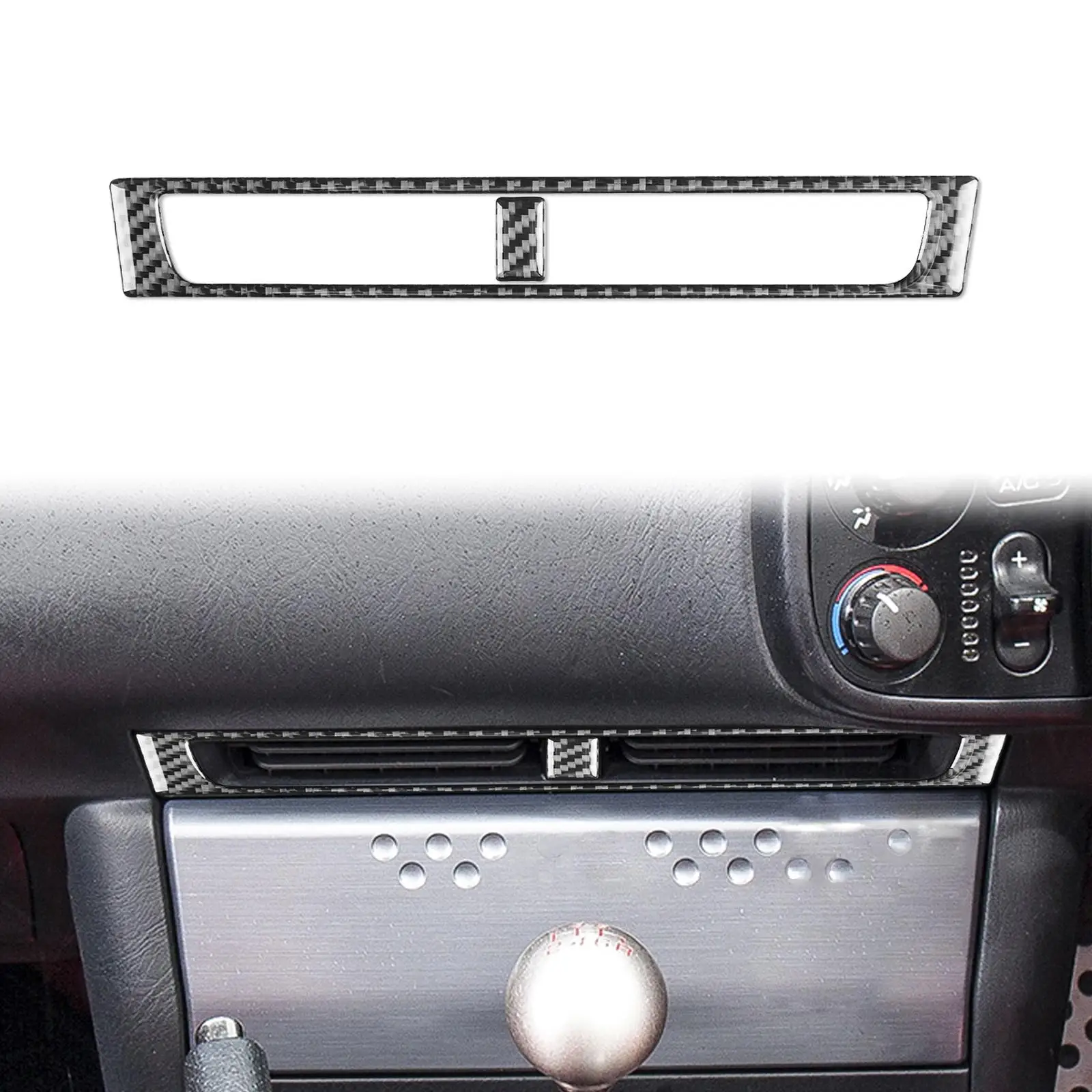Central Air Vent Cover Trim Carbon Fiber Dustproof Replacement Spare Parts Interior Accessories for Honda S2000 2004 - 2009
