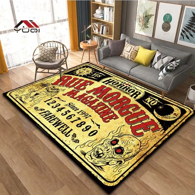 Niyoung Dangerous Magical Game Ouija Board Pattern Area Rug, Bedroom Living Room Kitchen Rug, Doormat Floor Mat Standing Mat, Children Play Rug