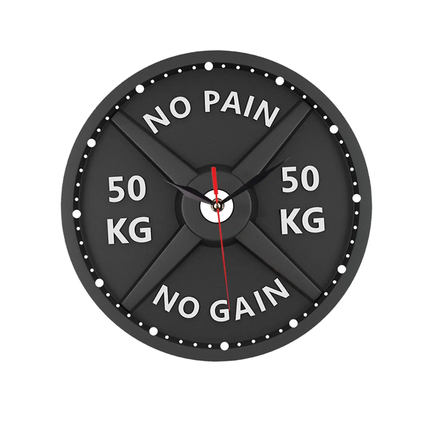 Barbell Wall Clock Silent Decorative Clock for Home Gym Fitness Bodybuilding
