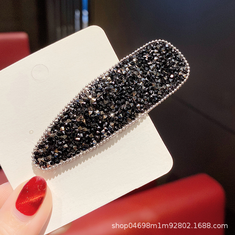 Koreanische Mode Strass Pin Tropf Platz Einfache Glitter Haar Clips Pony Haar Organizer Clips Frauen Haar Zubehör – Detail 12