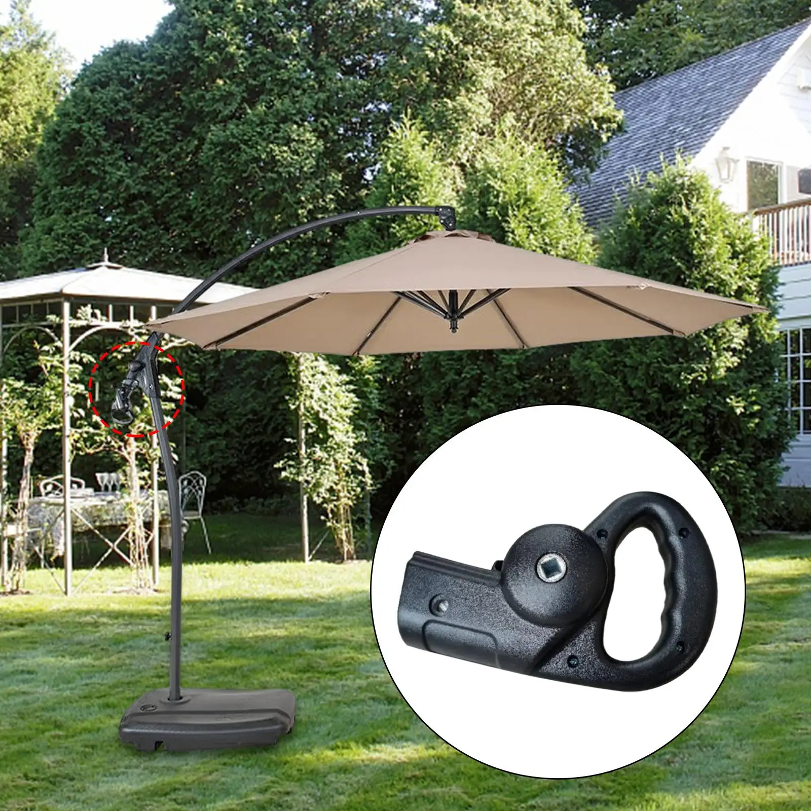 Patio Umbrella Crank Handle Accessory Practical Adjustable Durable Replacement