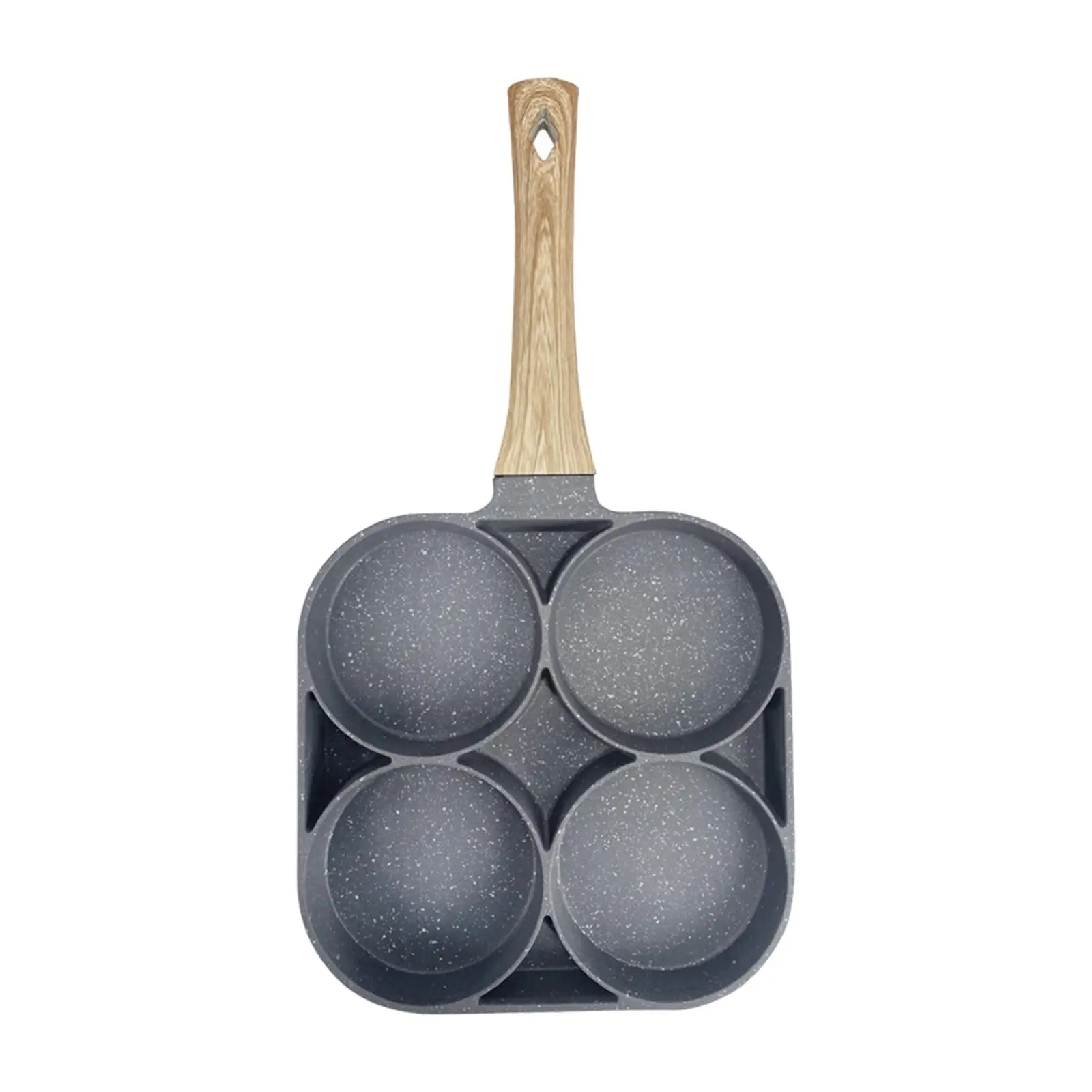 4 Cup Fried Egg Frying Pan 19cmx19cm Egg Cooker Omelet Pan for Omelet Burger