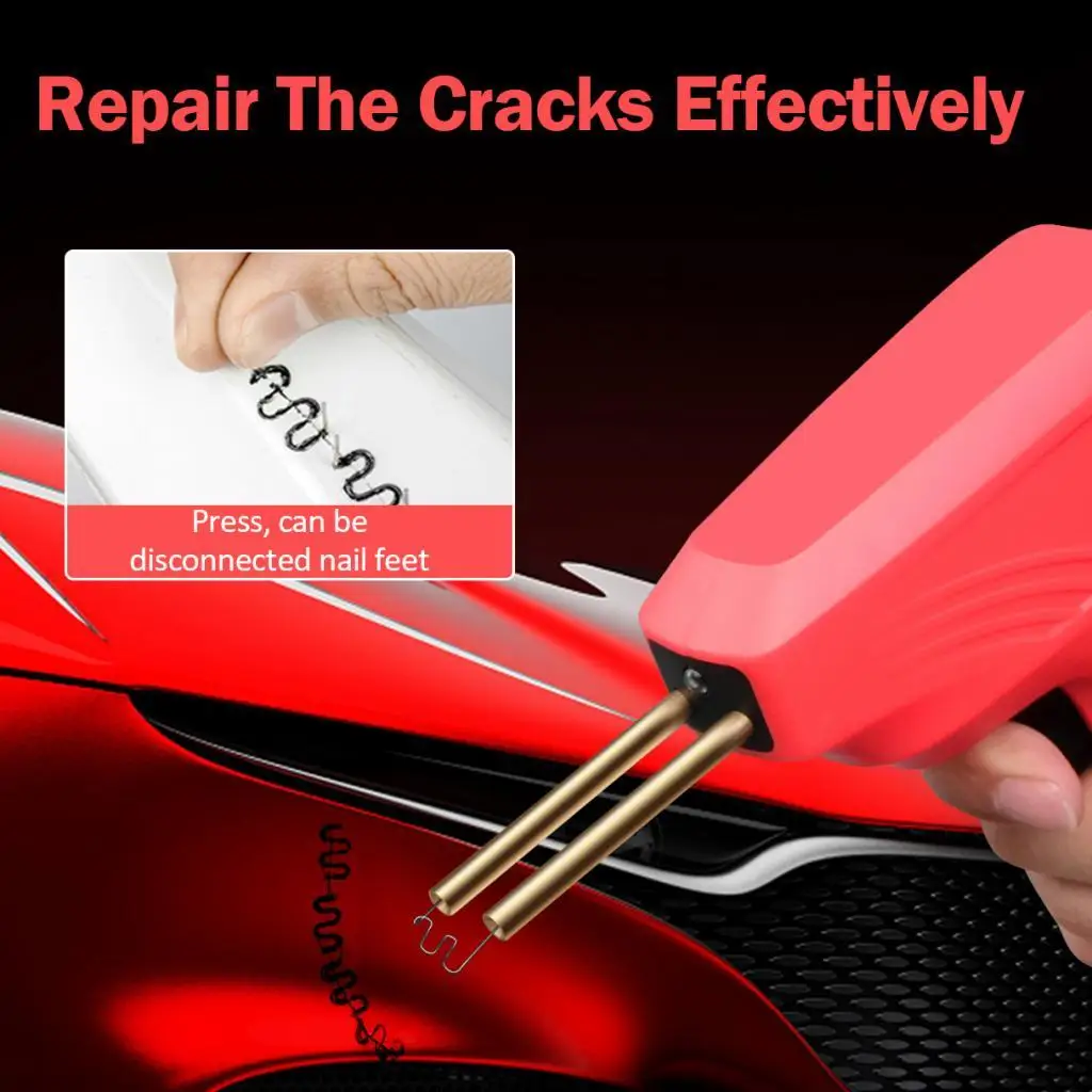 Hot Stapler Plastic Repair Welder Car Bumper Crack Repair Hot Staple with 200 Staples for Repairing Bumpers Automotive