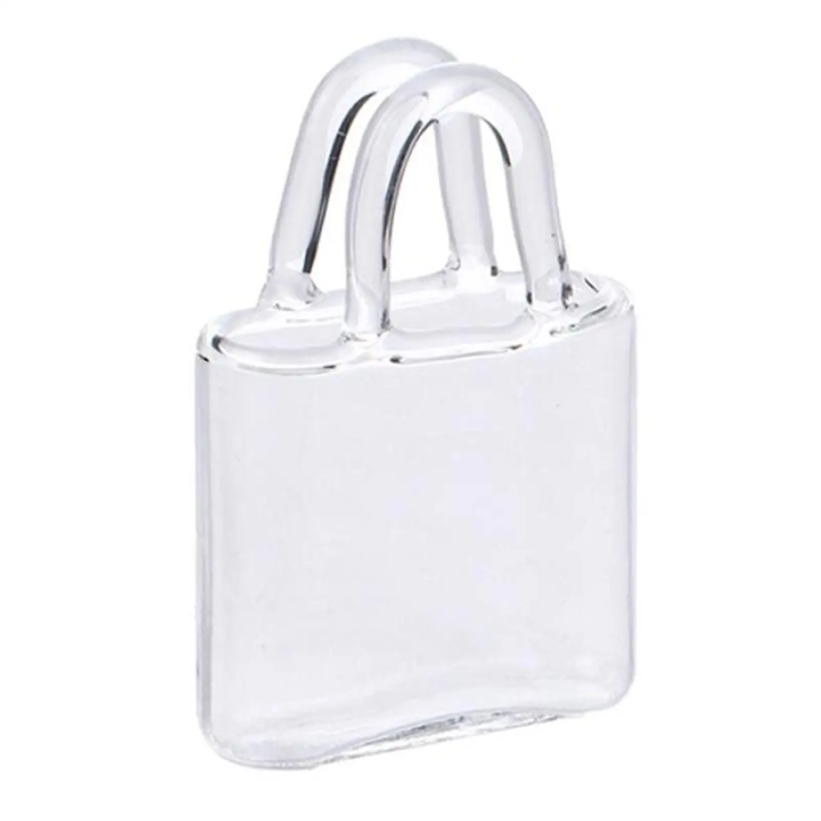 Glass Dollhouse Mini Handbag Transparent Vase Fish Tank for Unisex Children