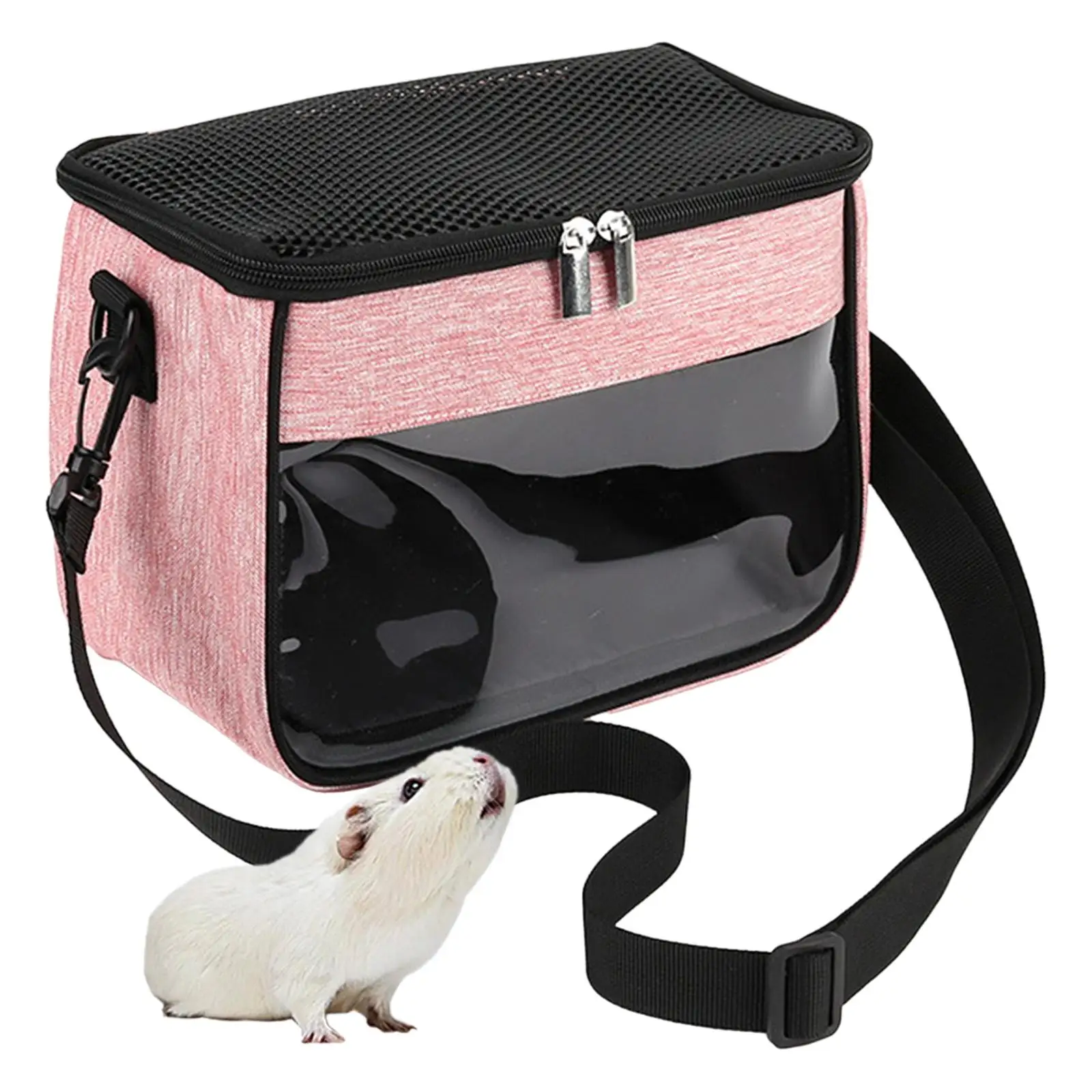 Hamster Carrier Bag Travel Carrier with Adjustable Shoulder Strap for Sugar Glider
