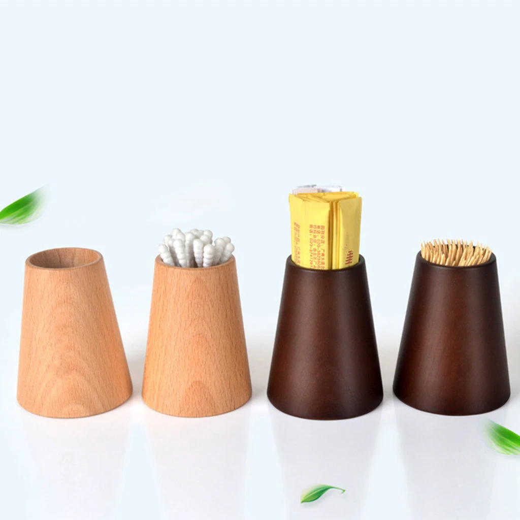 Wooden Toothpicks Dispenser  Hand-made Makeup Brushes Container