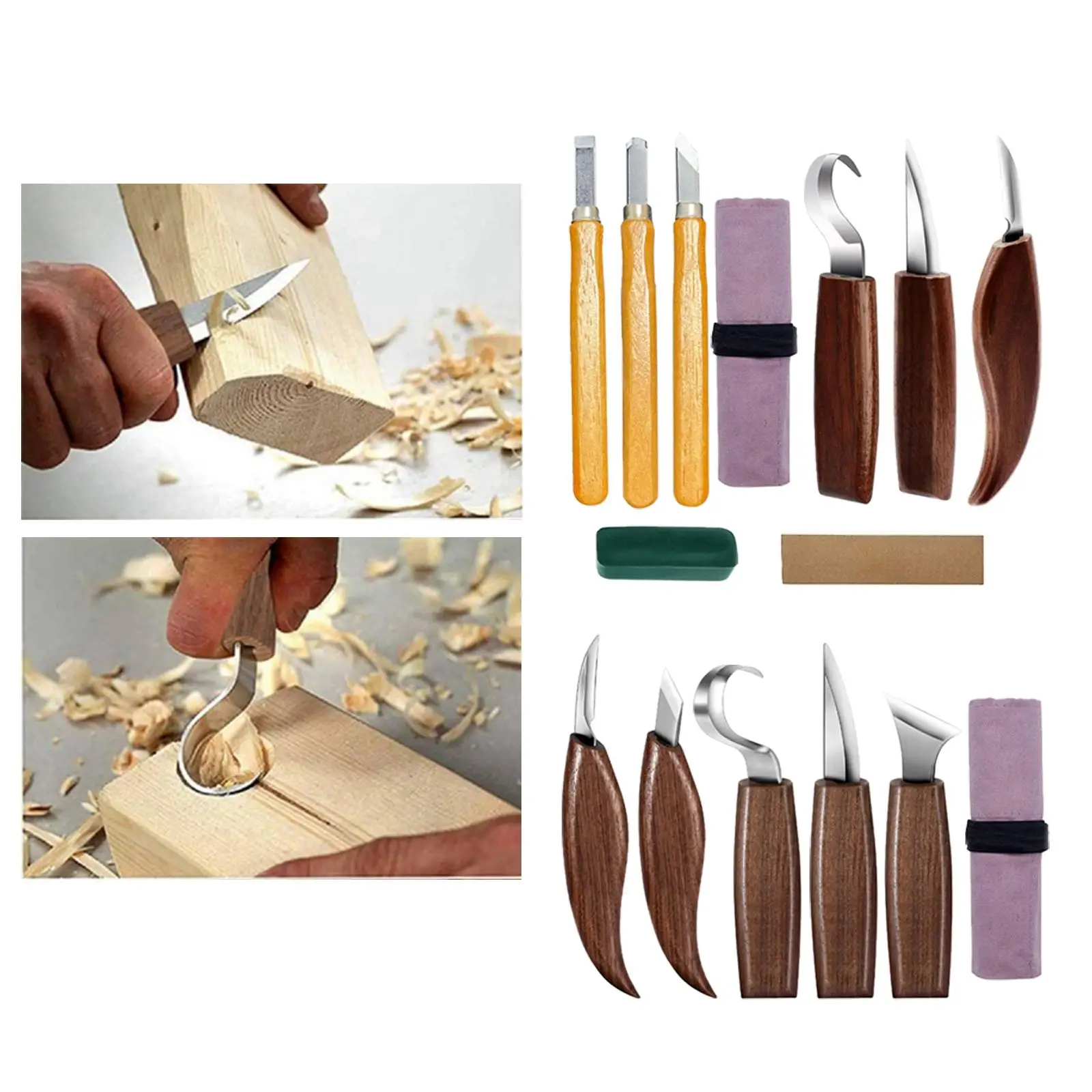  Carving Tools Set Woodworking Detail Cutter Hand Tool Beginners