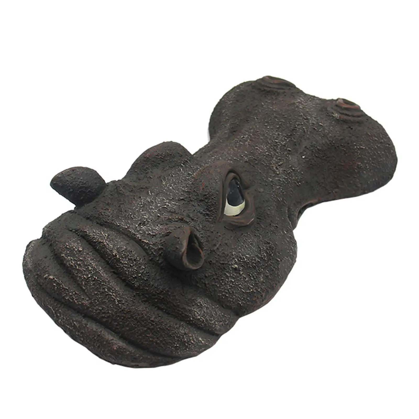 Creative Floating Hippo Head Art Ornaments Sculpture Animals Statue Crafts