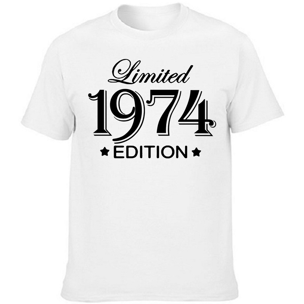 Lustige 51-jährige Geschenke Vintage 1974 Limited Edition Geburtstags-T-Shirts Grafik-Baumwolle Streetwear Kurzarm-T-Shirt – Detail 3