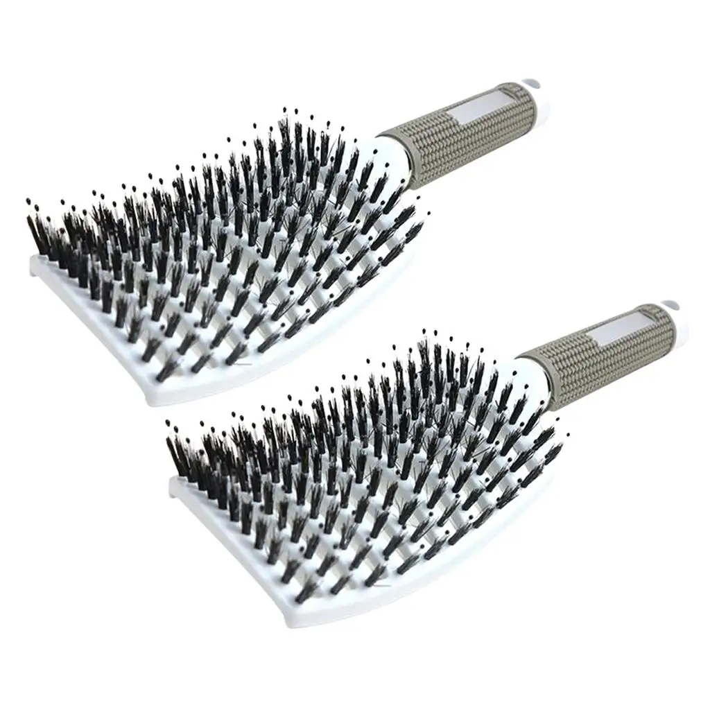 2Pcs New Salon Style Hairdressing  Hair Straightening Brush Comb