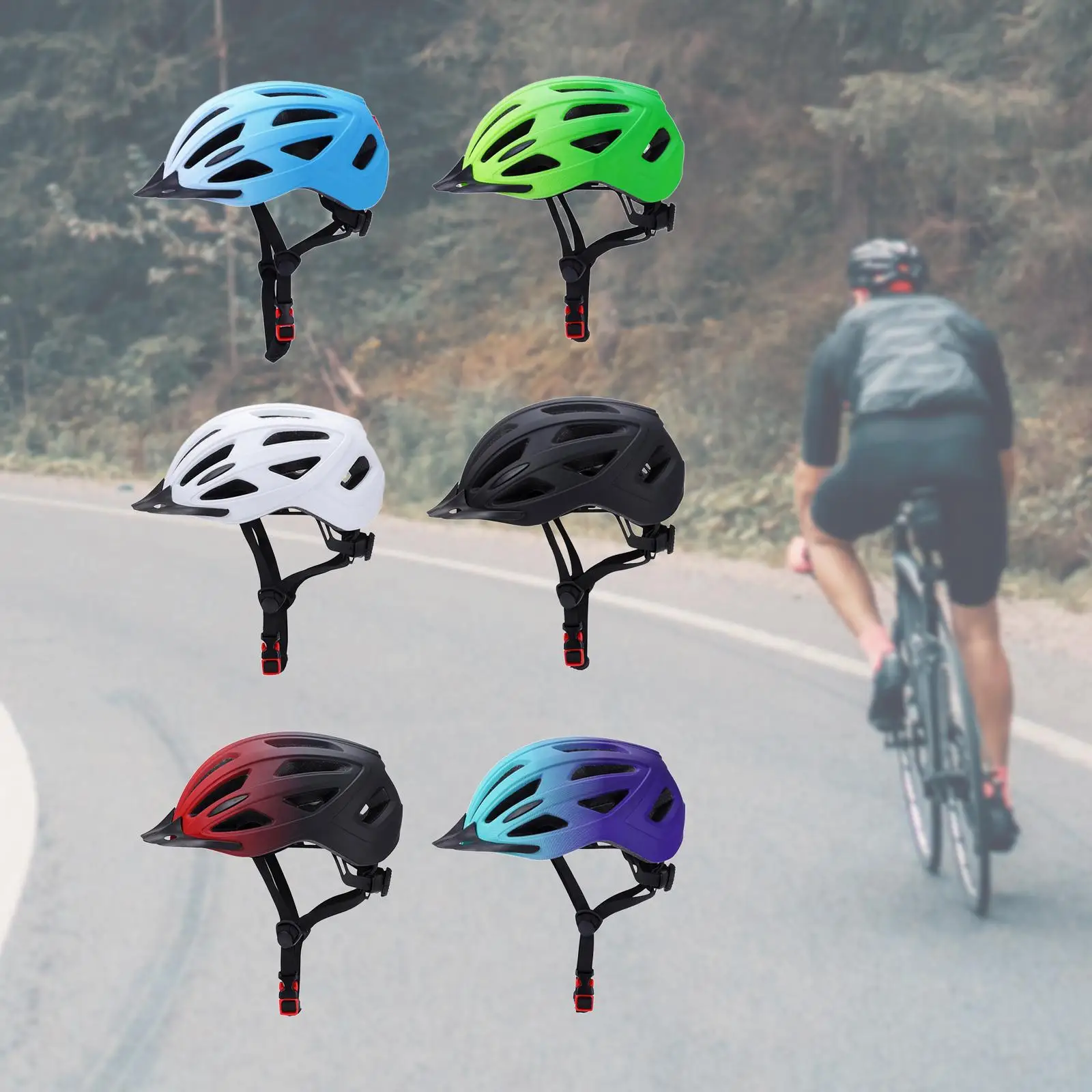 Bike Helmet Cycling Accessories with LED Safety Light Outdoor Bicycle Helmet