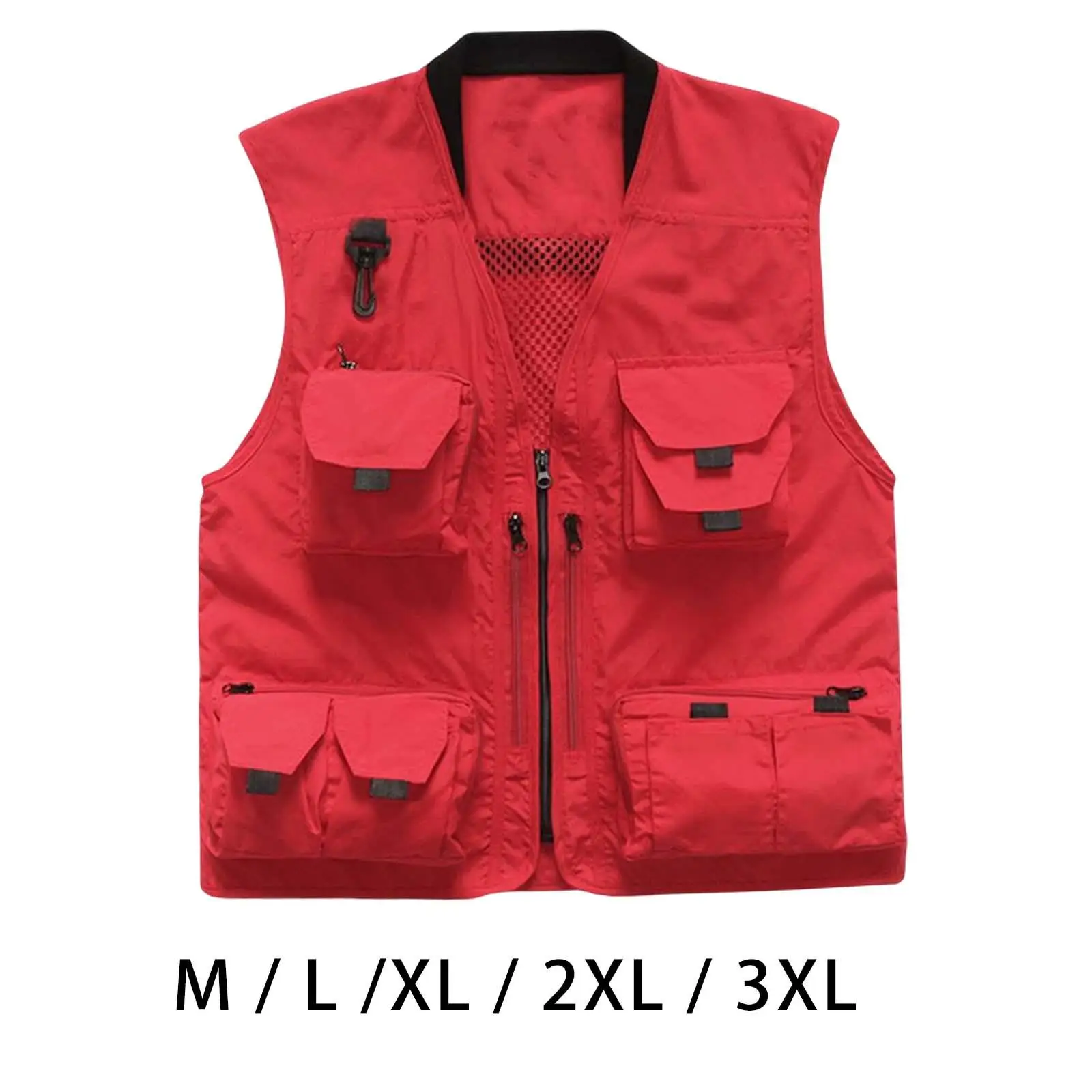 Men Fishing Vest Fishermen Zipper Photography Hiking Work Lightweight Modern