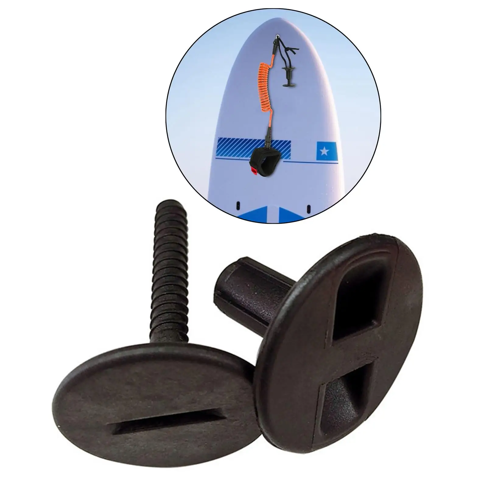 Durable Surfboard Leash Plug Solid 7x4cm Ankle Leash Screw Holder Plugs