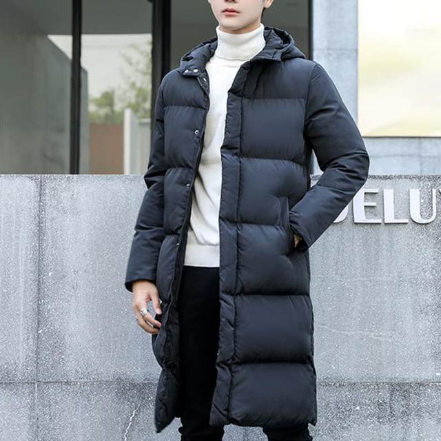 Luxury Winter Mens Jackets Hooded Thicken Plus Long Parkas