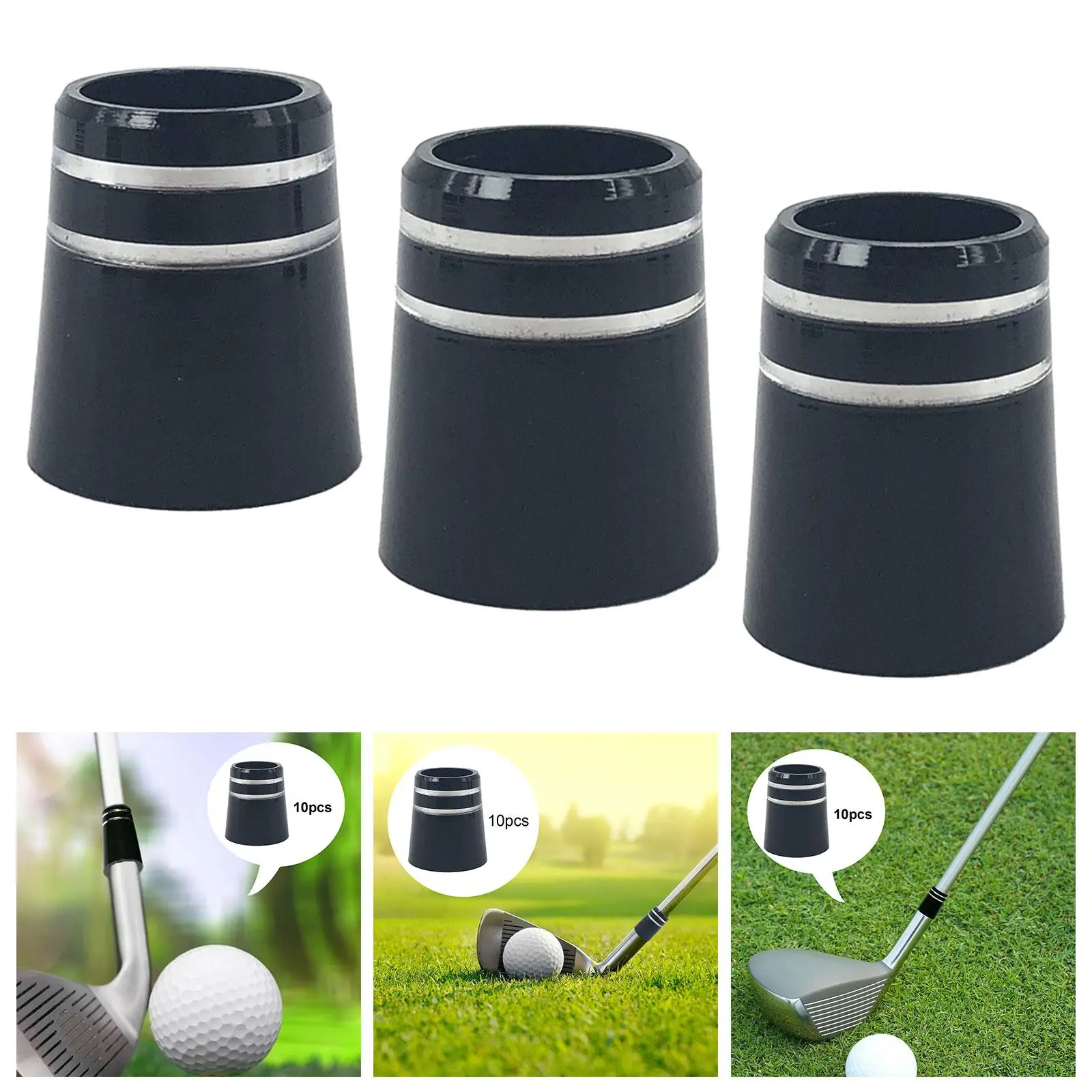 10 Pieces Golf Ferrule Golf Accessorie for Golf Iron Club Outside Parts