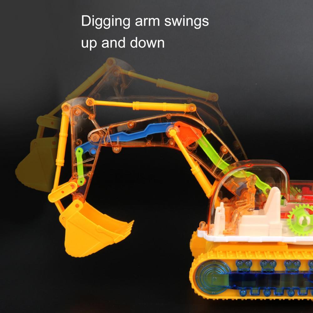 Экскаватор игрушечный с мигасветильник том и музыкой модель электрического  строительства инженерный автомобиль универсальный привод игрушка для детей  G | AliExpress