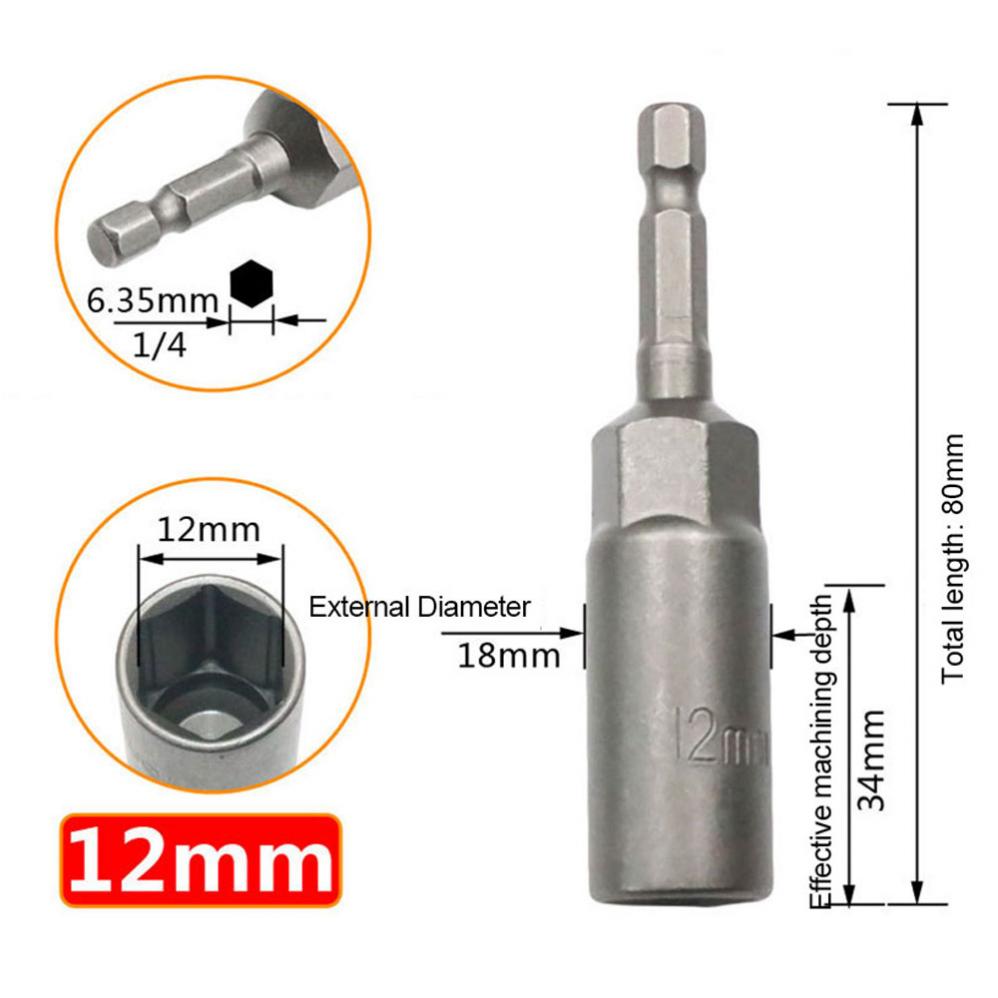 6mm-19mm vertiefen innere Sechs kant hülse elektrische Bohr hülse pneumatischer Innen sechs kant kopf für Muttern schlüssel Handwerkzeuge Elektro schrauber – Detail 11