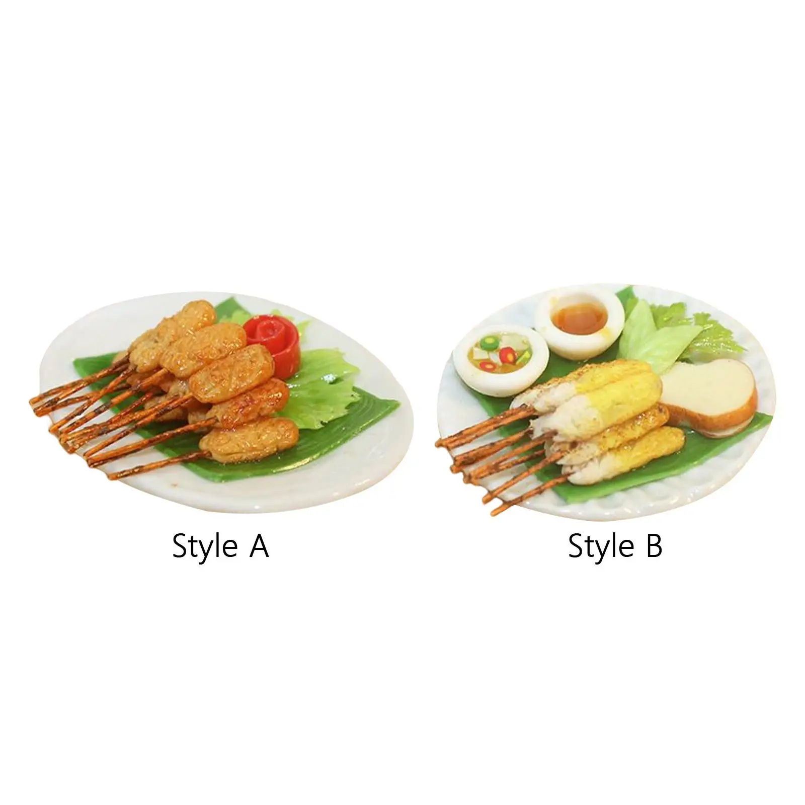 Miniature Food Grill Plate Doll House Kitchen Supplies Furniture Scenery Life Scene 1:12 Simulation Decor